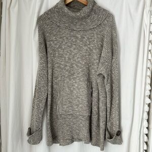 Neon Buddha Beige lightweight cowlneck sweater/dress